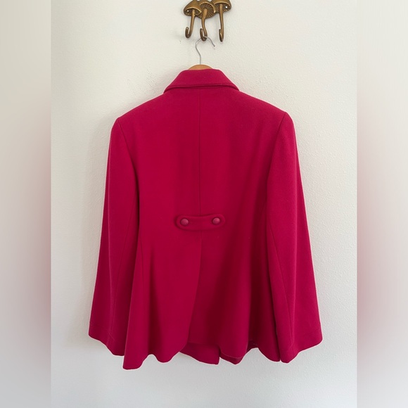 Hot Pink 100% Wool Coat Jacket size Medium Barbiecore - Picture 5 of 9